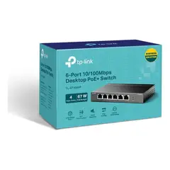 TP LINK - Switch Hikvision 6 Puertos 10/100mbps PoE SF1006P