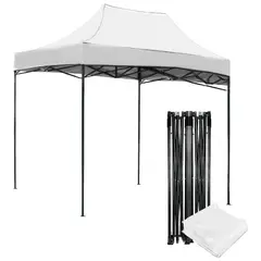 JARDIMEX - Toldo Plegable 2x3 Impermeable Ajustable Araña Blanca