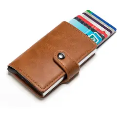 GENERICO - Tarjetero Billetera Antirrobo Para Hombre Marron