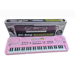 GENERICO - Piano juguete niña 61 teclas rosado 54 cm