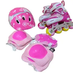 GENERICO - PATINES AJUSTABLES SEMI-PROFESIONALES AZULES Y ROSADAS