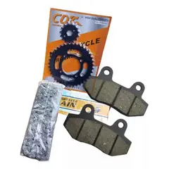 GENERICO - Super Kit Arrastre Akt Nkd 125 Plato Cadena Freno Delantero