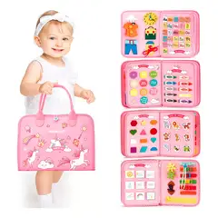 GENERICO - Libro De Juguetes Sensoriales Montessori Para Bebé - Rosado