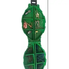 GENERICO - Kit Anzuelos Pesca Estuche Portátil Tortuga Plomada Camping