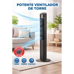 SANKEY - Ventilador de Torre a Control Remoto de 102 cm Negro