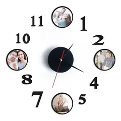 GENERICO - Reloj de pared tamaño pequeño 50cm x 50cm números y círculos