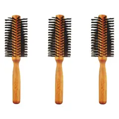 GENERICO - Peine Cepillo Redondo Para Cabello Quebradizo Set X3 Unds