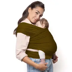 JON DI GROUP SAS - Fular Elástico JonDi Cargador Canguro Para Bebé 0-6 M Cafe