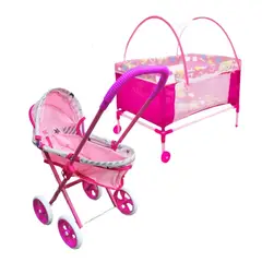 IMPORTADORA MAKA - Coche cuna Corral juguete para niñas