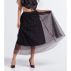 DEREK - Falda Para Mujer Plisada En Tul