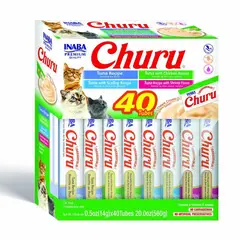 CATLIKE - Inaba Cat Snack Churu 40 Piezas Seadfoof Variety 560 Gr