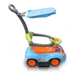 SUNBABY - Carro Montable Bebe Paseador Musical Juguete Azul 1-5 años