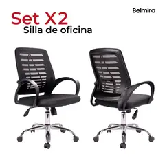 MUEBLESYA - SET X2 Silla De Oficina Belmira Gerente Ergonomica