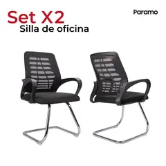 MUEBLESYA - SET X2 Silla De Oficina Paramo interlocutora cromo
