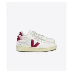 VEJA - Tenis de mujer v-90 leather white marsala Blanco TENV90LEAT