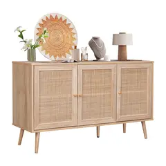 TOPLIVING - Bifé Vajillero con Puertas de Ratán