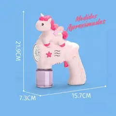 GENERICO - MAQUINA DE BURBUJAS CON UNICORNIO ENCIMA MAQUINA BURBUJAS