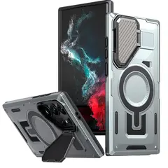 GENERICO - Estuche armo spartan magnetico compatible con Samsung S23 Ultra Gris