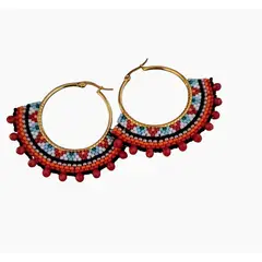 GENERICO - Aretes candongas tejidas Maria