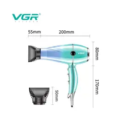 VGR - Secador Para Cabello V-452 Alta Potencia