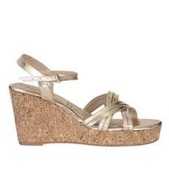 FRATTINI - Plataforma de Mujer marca en Color DORADO  SANDANTONIA-01