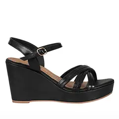 FRATTINI - Plataforma de Mujer marca en Color NEGRO  SANDANTONIA-01