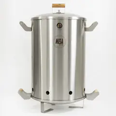 MESA GRILLS - Barril Asador Acero Inoxidable Grande 110x86 cm