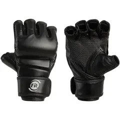 SPORTFITNESS - Guantes Tipo MMA 3oz Medio Dedo Negro S-M