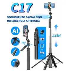 GENERICO - Trípode Inteligente C17 con IA Altura 163mm y Rotación 360°