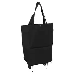 GENERICO - Carrito Bolso Plegable Mandado Con Rueda Portátil Cocina negro