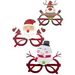 GENERICO - Adornos Gafas Navidad Con Diseño De Reno Papa Noel X3 Und