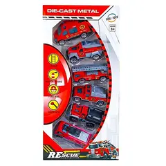 GENERICO - Juguete Colección Carros Bomberos De Metal Fundido X6 C2883