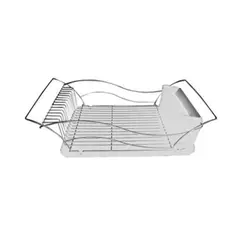 COLPLAST - Escurridor de platos metálico color blanco