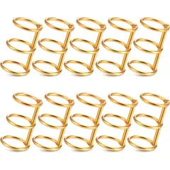 GENERICO - Anillo triple Metal Engrapar Scrapbook 1 Pulgada dorad x10