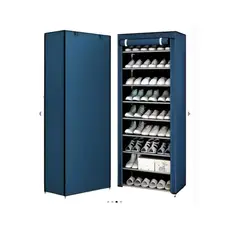 GENERICO - ORGANIZADOR DE ZAPATOS 9 NIVELES CON FORRO AZUL