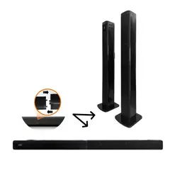 MERTEC - Barra de Sonido Bluetooth Convertible 2en1 BT MT025B Negro