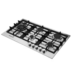 CHALLENGER - Estufa 86 cm 5 Puestos Gas Natural SV-6886 Inox