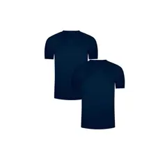 DIANE & GEORDI - Camiseta cuello V (Pack X2)(2850) - Azul oscuro_.