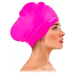 GENERICO - Gorro Natación Silicona Cabello Largo Piscina 60g Adultos