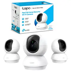 TP LINK - CÁMARA DE SEGURIDAD TP-LINK TAPO C200 CON RESOLUCIÓN 2MP VISIÓN NOCTURNA PACK X3