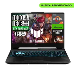 ASUS - TUF GAMING AMD RYZEN 7-7445HS 3050 4GB SSD 1TB RAM 16GB LED 15,6 FHD 144Hz