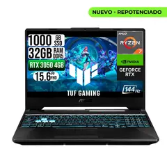 ASUS - TUF GAMING AMD RYZEN 7-7445HS RTX 3050 4GB SSD 1TB RAM 32GB LED 15,6 FHD 144Hz