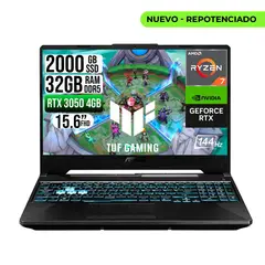 ASUS - TUF GAMING AMD RYZEN 7-7445HS RTX 3050 4GB SSD 2TB RAM 32GB LED 15,6 FHD 144Hz