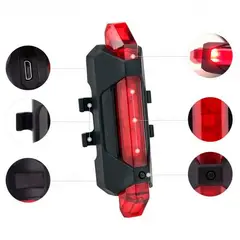GENERICO - Luz Led Para Bicicleta Recargable Trasera
