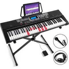 AMERICAN GENERICS - Teclado Organeta Piano Electrónico 600 Tonos Con Microfono