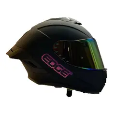 EDGE HELMETS - Casco Edge Integral Shanghai Solido Negro / Rosado Mate Certificado DOT - ECE - L