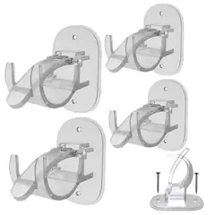 GENERICO - Gancho Adhesivo barra Cortina Gancho Soprte abrazadera Multiuso X4
