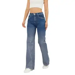 FRIOLENTA - Jean Momfit Metalizado Degrade Escarchado