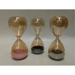 GENERICO - Reloj De Arena U.s.a De Mesa En Cristal Ambar Forma Gota 3 M