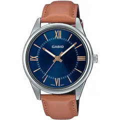CASIO - Reloj mtp-v005l-2b5udf Original En Cuero - Marron